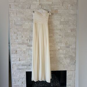 Watters & Watters strapless chiffon gown- size 4 (long)